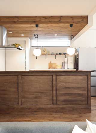 造作キッチンカウンター